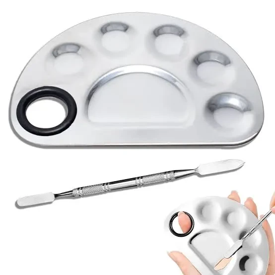 MYRA Steel Makeup Mixing Palette With Spatula